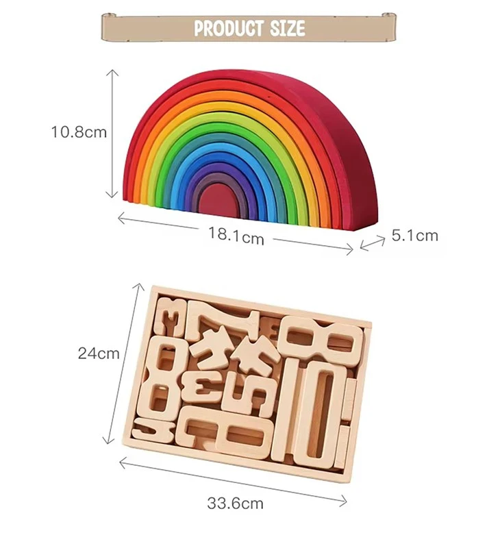 Wooden Educational Number Blocks high quality