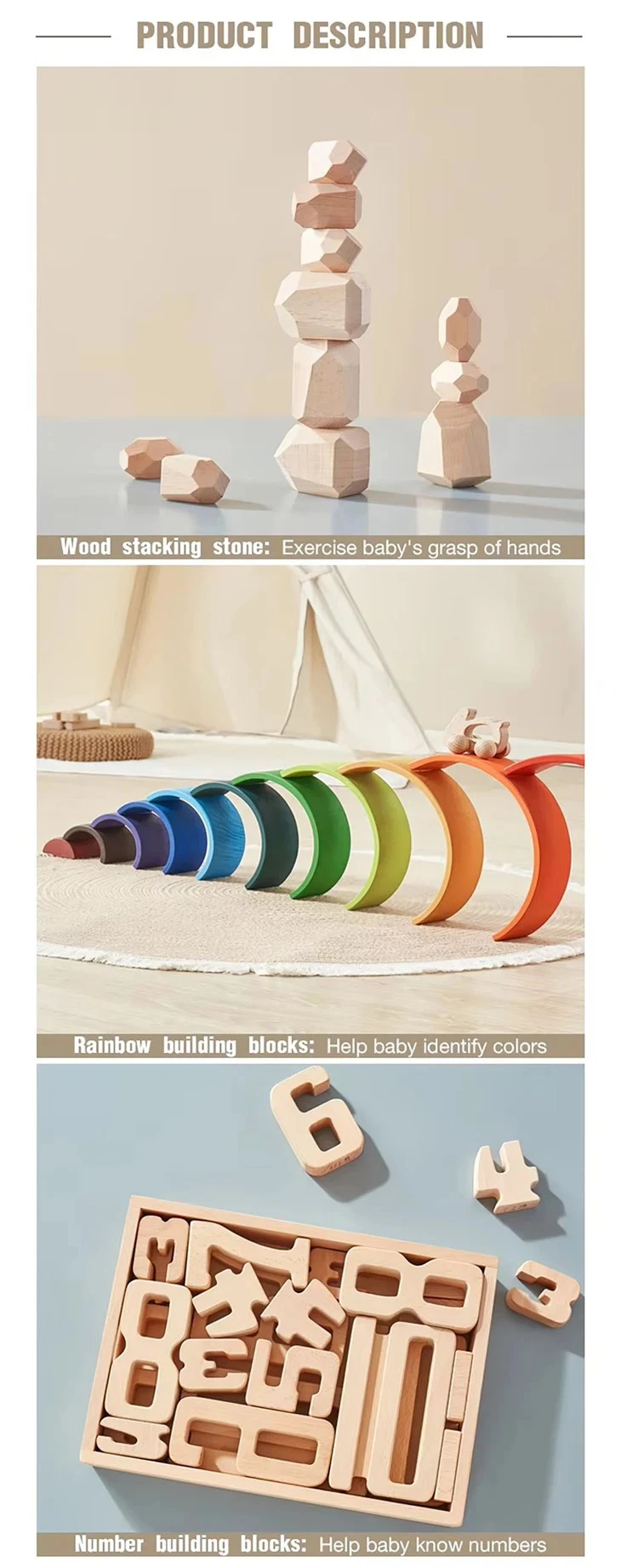 Wooden Educational Number Blocks price